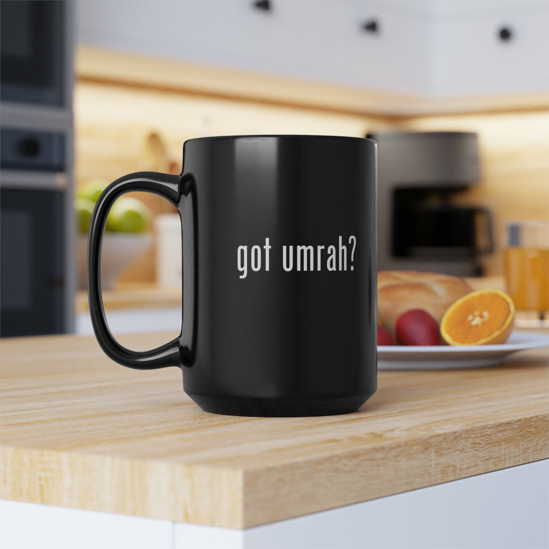 Got Umrah? Black Ceramic Mug, 15oz