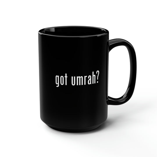 Got Umrah? Black Ceramic Mug, 15oz