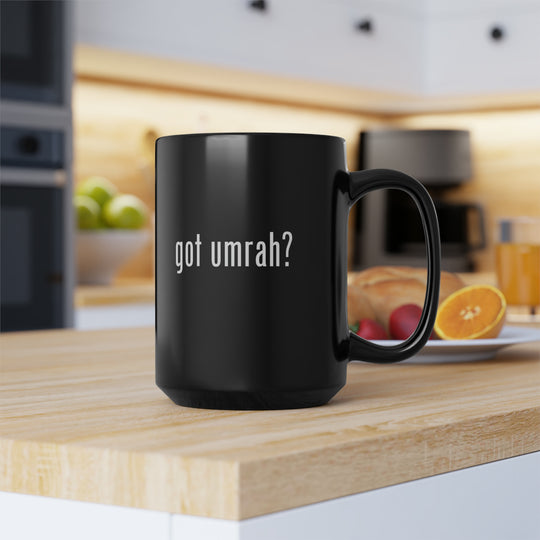 Got Umrah? Black Ceramic Mug, 15oz