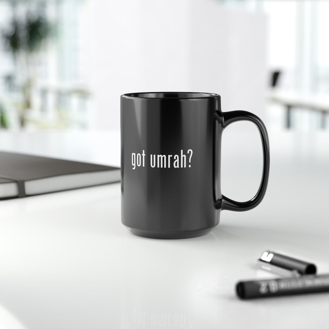 Got Umrah? Black Ceramic Mug, 15oz